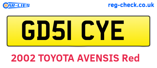 GD51CYE are the vehicle registration plates.