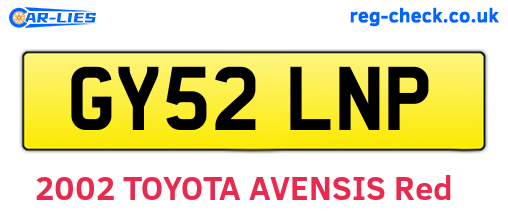 GY52LNP are the vehicle registration plates.