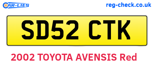 SD52CTK are the vehicle registration plates.