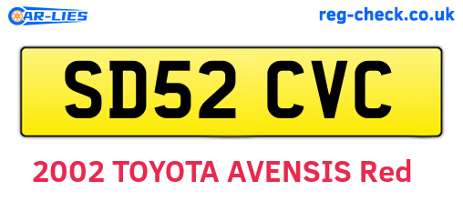 SD52CVC are the vehicle registration plates.
