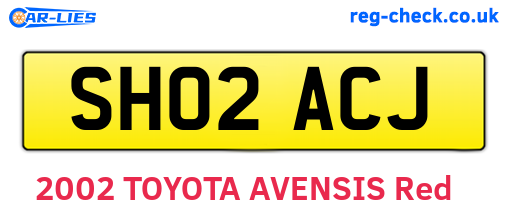 SH02ACJ are the vehicle registration plates.