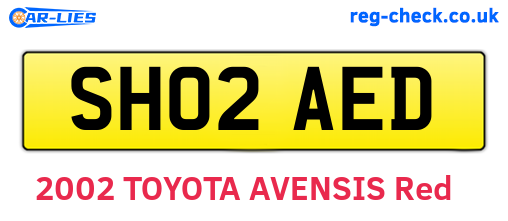 SH02AED are the vehicle registration plates.