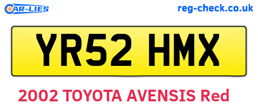 YR52HMX are the vehicle registration plates.