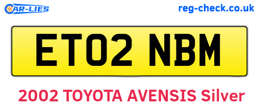 ET02NBM are the vehicle registration plates.
