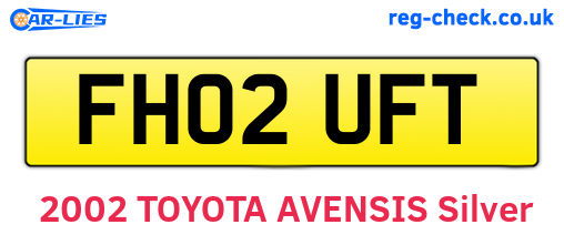 FH02UFT are the vehicle registration plates.