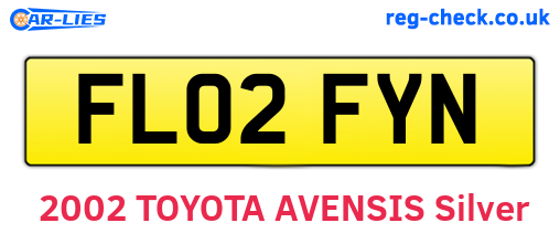FL02FYN are the vehicle registration plates.