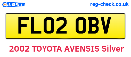 FL02OBV are the vehicle registration plates.