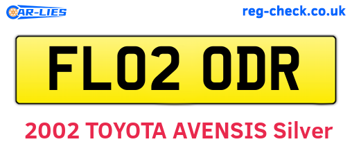 FL02ODR are the vehicle registration plates.
