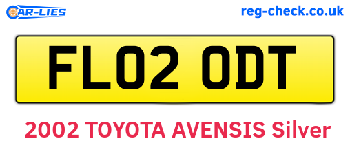 FL02ODT are the vehicle registration plates.