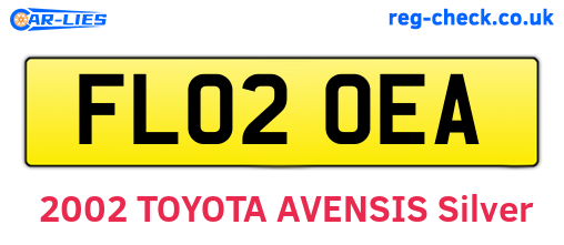 FL02OEA are the vehicle registration plates.