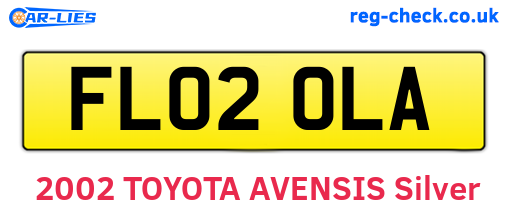 FL02OLA are the vehicle registration plates.