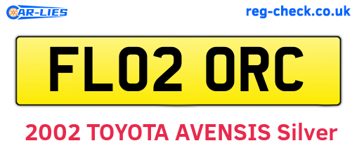 FL02ORC are the vehicle registration plates.