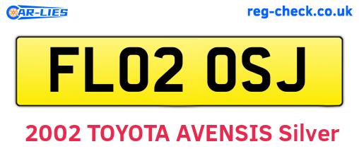 FL02OSJ are the vehicle registration plates.