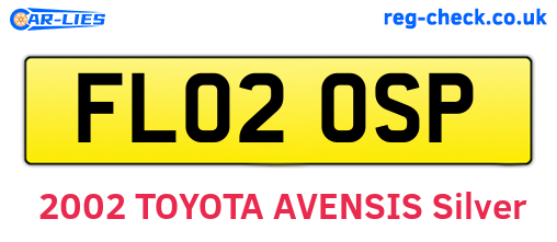 FL02OSP are the vehicle registration plates.