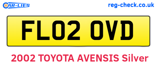 FL02OVD are the vehicle registration plates.