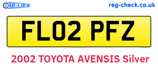 FL02PFZ are the vehicle registration plates.