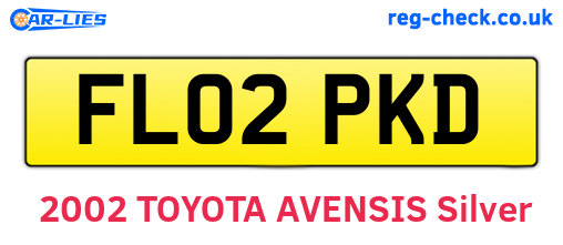 FL02PKD are the vehicle registration plates.