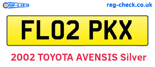 FL02PKX are the vehicle registration plates.