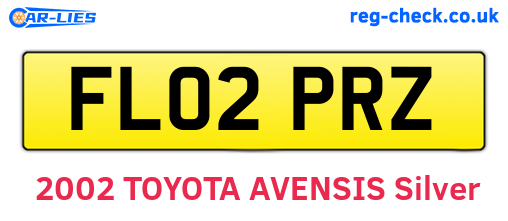 FL02PRZ are the vehicle registration plates.