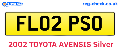 FL02PSO are the vehicle registration plates.