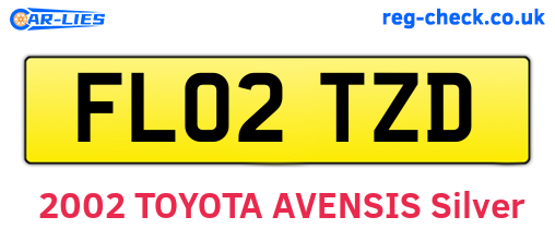 FL02TZD are the vehicle registration plates.