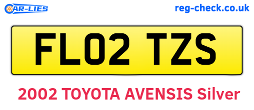 FL02TZS are the vehicle registration plates.