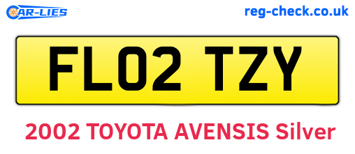 FL02TZY are the vehicle registration plates.
