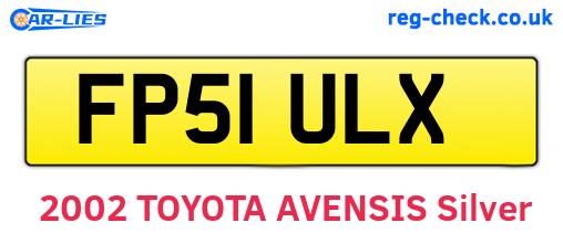 FP51ULX are the vehicle registration plates.