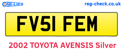 FV51FEM are the vehicle registration plates.
