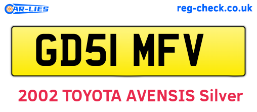 GD51MFV are the vehicle registration plates.