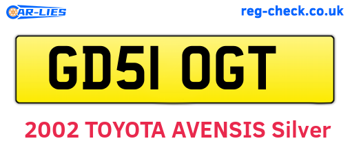 GD51OGT are the vehicle registration plates.