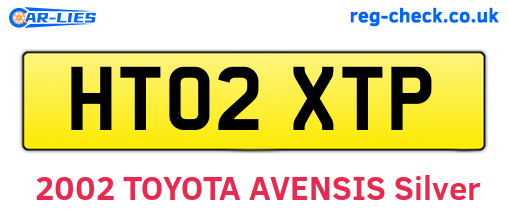 HT02XTP are the vehicle registration plates.