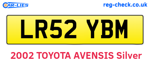 LR52YBM are the vehicle registration plates.