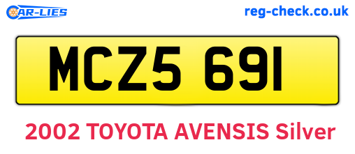 MCZ5691 are the vehicle registration plates.
