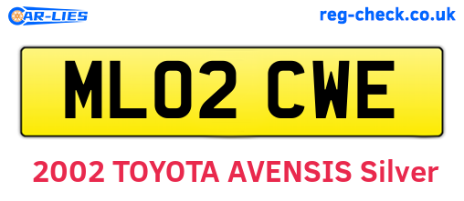 ML02CWE are the vehicle registration plates.