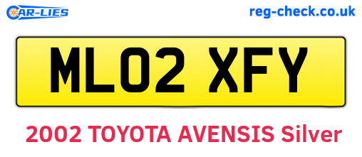 ML02XFY are the vehicle registration plates.