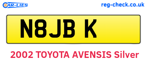 N8JBK are the vehicle registration plates.