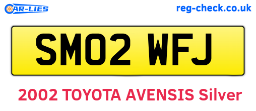 SM02WFJ are the vehicle registration plates.