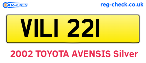 VIL1221 are the vehicle registration plates.