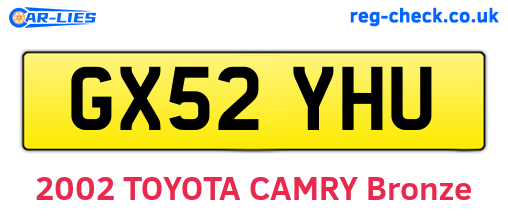 GX52YHU are the vehicle registration plates.