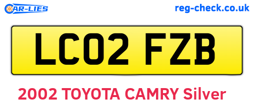 LC02FZB are the vehicle registration plates.