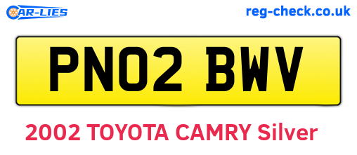 PN02BWV are the vehicle registration plates.