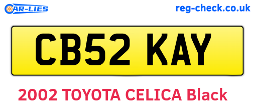 CB52KAY are the vehicle registration plates.