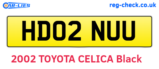 HD02NUU are the vehicle registration plates.