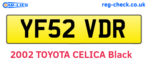 YF52VDR are the vehicle registration plates.