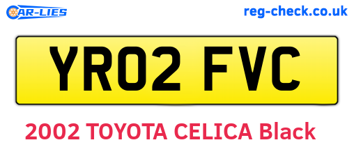 YR02FVC are the vehicle registration plates.