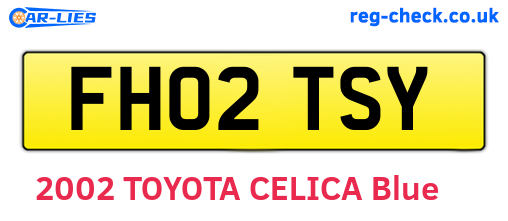 FH02TSY are the vehicle registration plates.