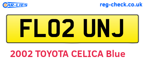 FL02UNJ are the vehicle registration plates.