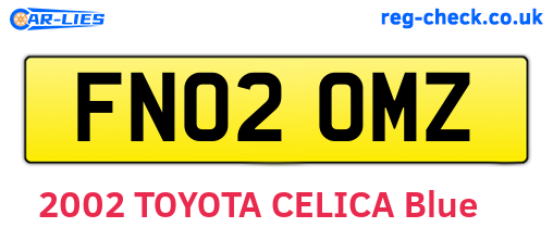 FN02OMZ are the vehicle registration plates.