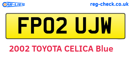 FP02UJW are the vehicle registration plates.